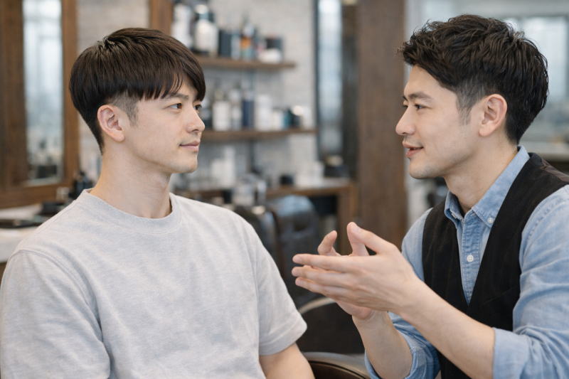 理容師さんへの頼み方！ツーブロックでかぶせる髪の長さのオーダー例！