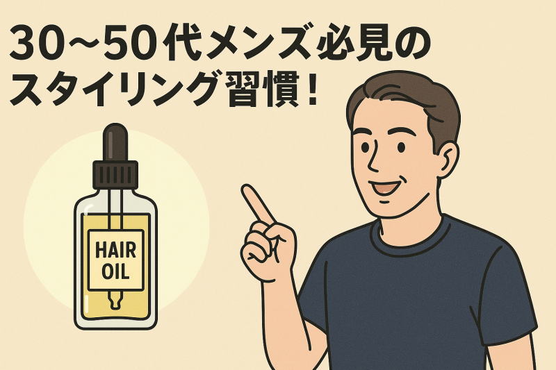 ドライヤー前にヘアオイルを使うべき理由｜30～50代メンズ必見のスタイリング習慣！