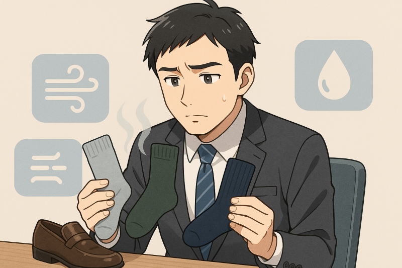 靴下がムレて足が臭うのを防ぐには？ビジネスマンが選ぶべき３つの基準！