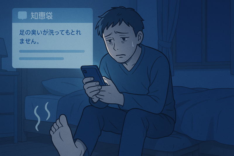 足の臭いが洗っても取れない…知恵袋に寄せられた「同じ悩み」と男性たちの切実な声!