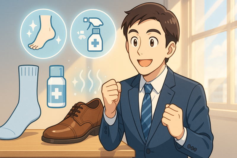 パウダーに頼らない足の臭い対策｜角質/雑菌/靴内部まで一度にケアする方法を紹介！