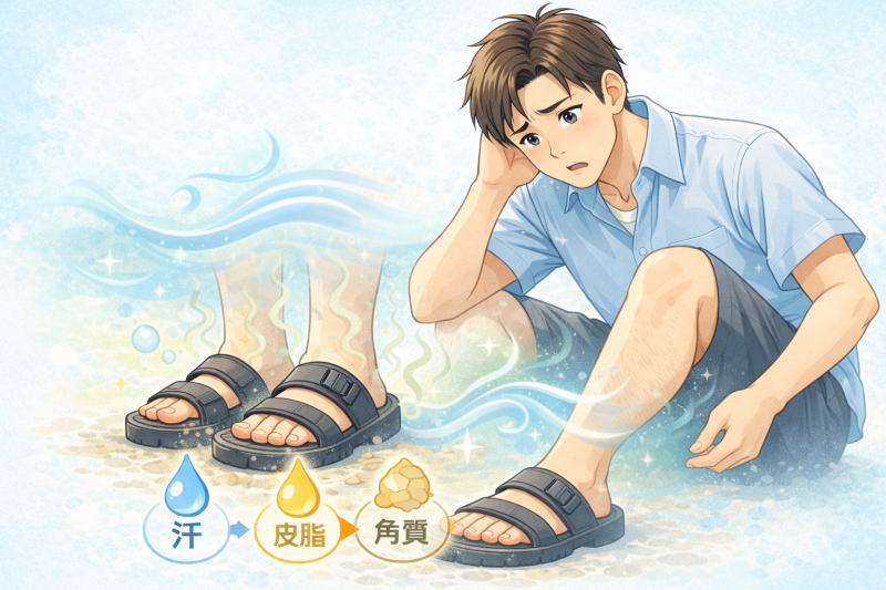 サンダルなのに足の臭いが気になるのはなぜ？通気性があっても起こる意外な原因！