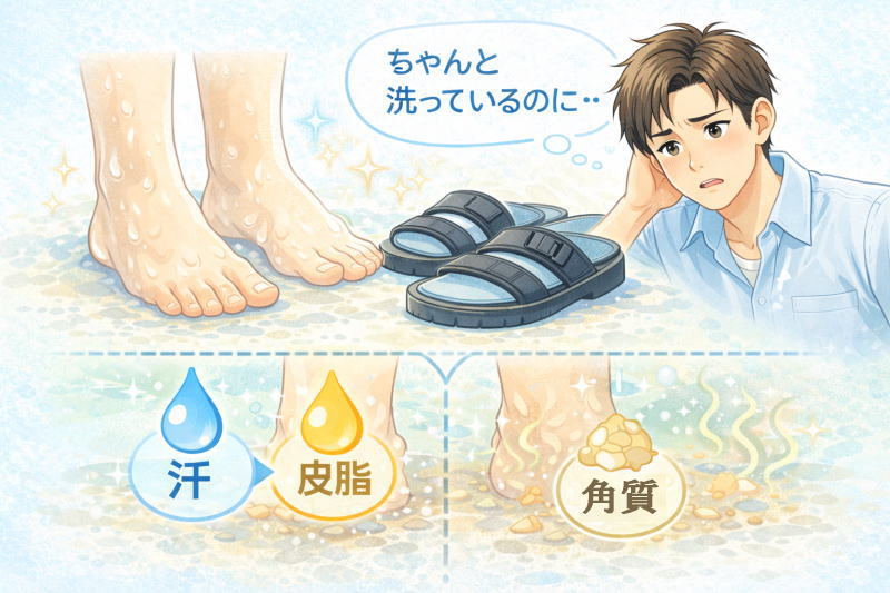 足もサンダルも洗っているのに臭う！足の臭いがサンダルで再発する理由！