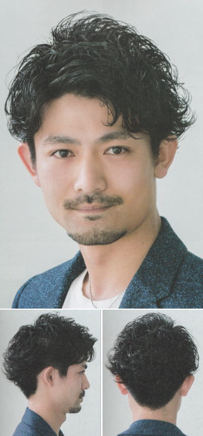 「グロッシーパーマスタイルの無造作パーマ」ヘアスタイル