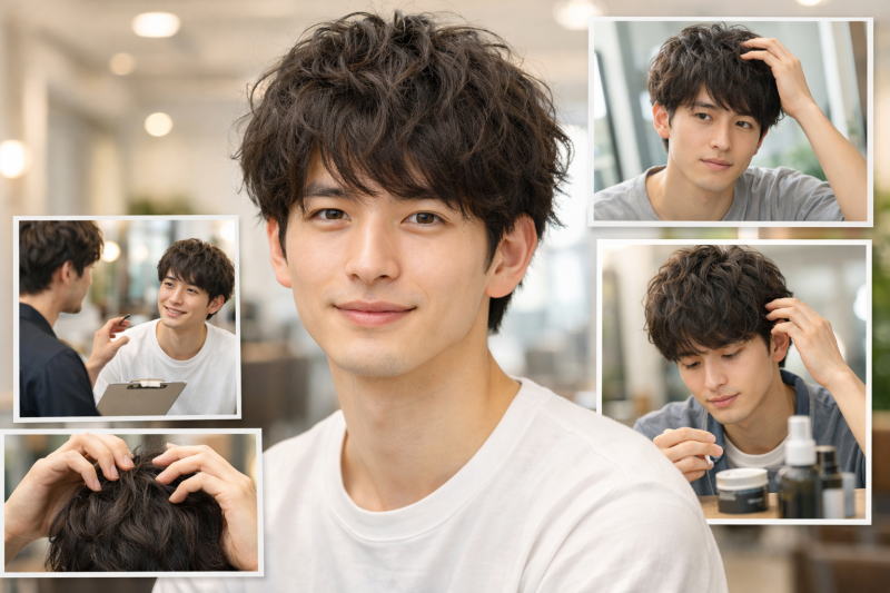 クラウドマッシュの頼み方！ノーセットで注意したいこと！パーマや束感でヘアアレンジ！