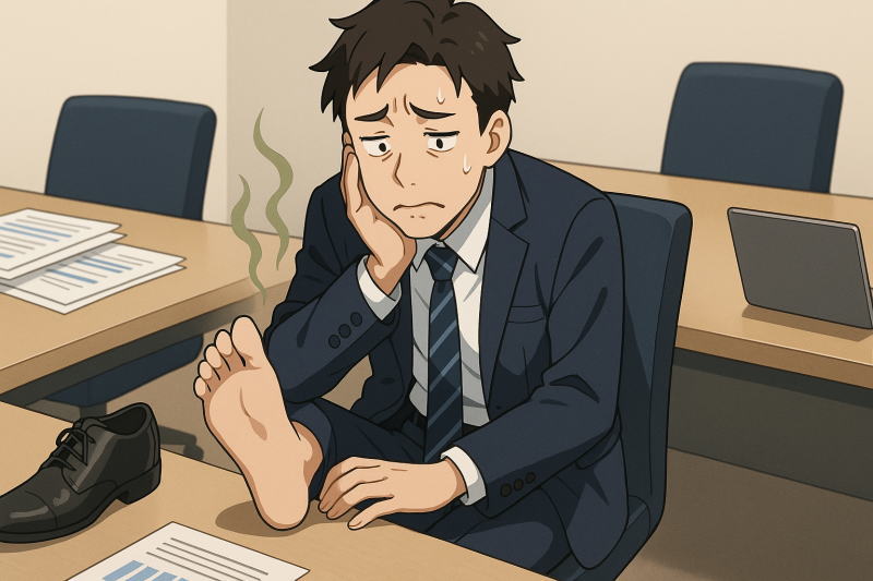 足の臭いによるストレスを今すぐ解消したいビジネスマンへ！原因/日常への影響/最短でできる改善法まとめ！